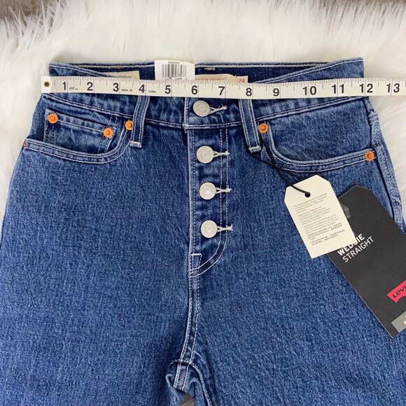 Levis Wedgie High Waist Crop Straight Leg Jeans - Picture 8 of 11
